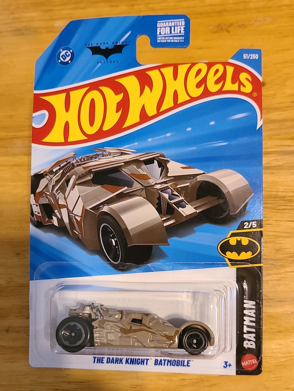 Mattel Hot Wheels The Dark Knight Batmobile - metallic gold